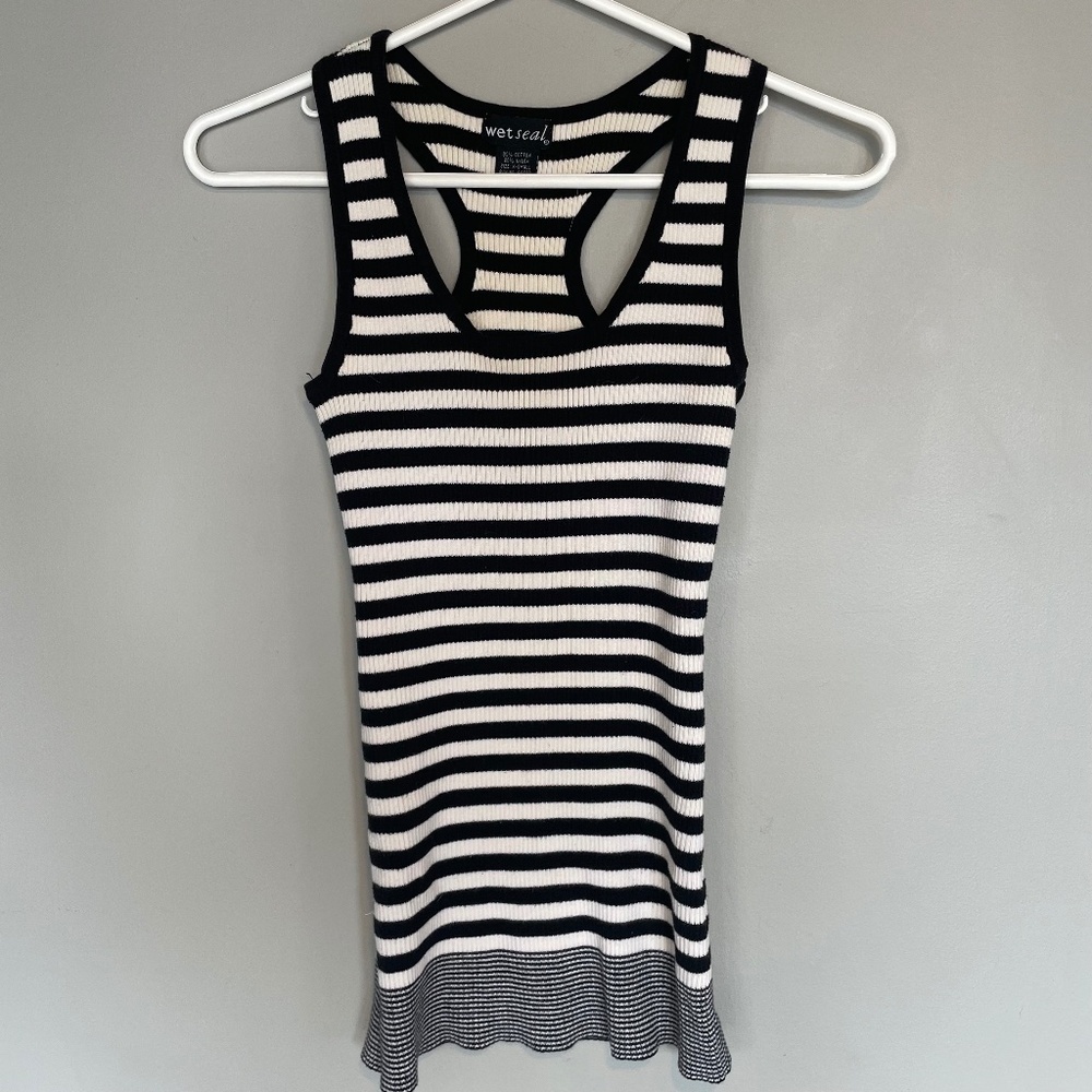 Wet Seal striped cotton‎ blend tank top size XS